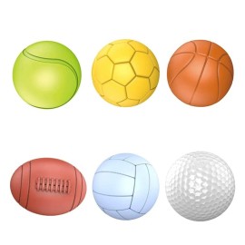 ROHSCE Colorful Baby Sport Balls Set 6 Soft Rubber Balls For Toddler Sensory Play