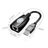 jojofuny 3pcs USB Extension Adapter for Ethernet Connection USB for
