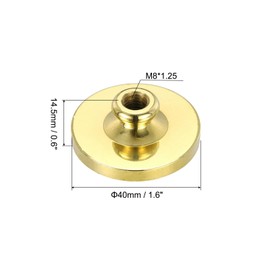 PATIKIL 40mm Blank Wax Seal Stamp Round Wax Seal Stamp Vintage Retro Brass Head for Envelope Invitations