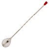 Winco 11-inch Bar Mixing Spoon Stainless Steel With Removable Red
