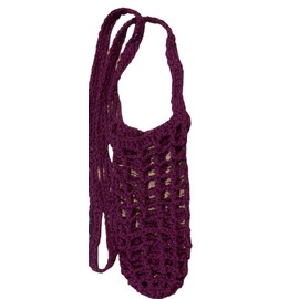 Crossbody Water Bottle Sling - Beverage Carrier - Purple - Summer Print - Faded Denims - Mint Green