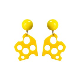 Sweet Cheese Drop Dangle Earrings Acrylic Funny Biscuit Cheesecake Earrings for Women Cute Food Jewelry-stud big