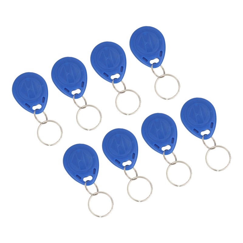 100 Pcs Blue Keychains RFID Proximity Card Key for Access