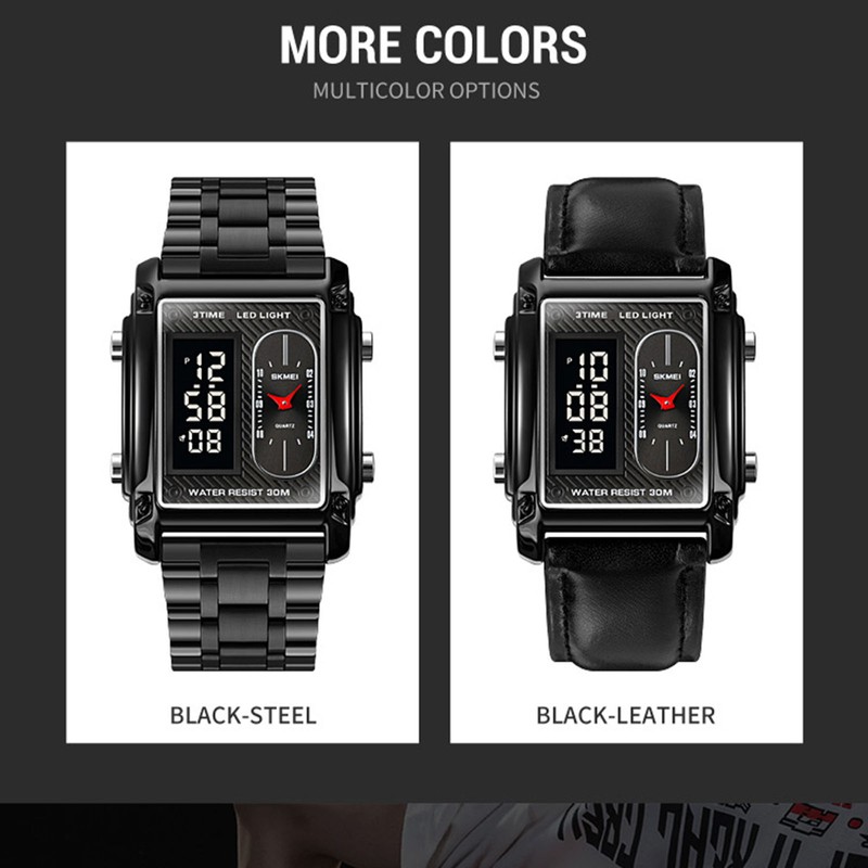 SKMEI 1868 Men Watch Professional 30M Water Resistant Double Display