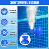 Funnymoom 4 Pcs Pool Jet Nozzles 360°Swivel Rotatable Pool Inlet