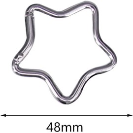 10Pcs Five Pointed Star Shaped Carabiner Heavy Duty Keyring Hook Small Carabiner Keychain Clips for Home Fishing Camping Hiking Accessory and Keychain Carabiners, Car Keychain