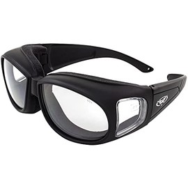 Global Vision Outfitter Padded Fit-Over Motorcycle Safety Sunglasses (Clear Lens)