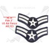 New Pair Air Force USAF 3" Airman First Class AIC