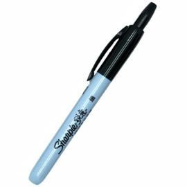 Newell Brands 6 x Sharpie Fine Point Retractable Permanent Markers, Black - for Plastic, Glass, Wood, Metal, Fabric & More [ASIA IMPORT]