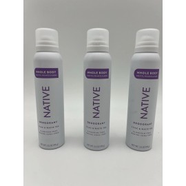 Native Whole Body Deodorant Spray Lilac & White Tea 3.5oz Ea New LOT OF 3