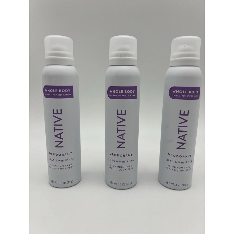 Native Whole Body Deodorant Spray Lilac & White Tea 3.5oz