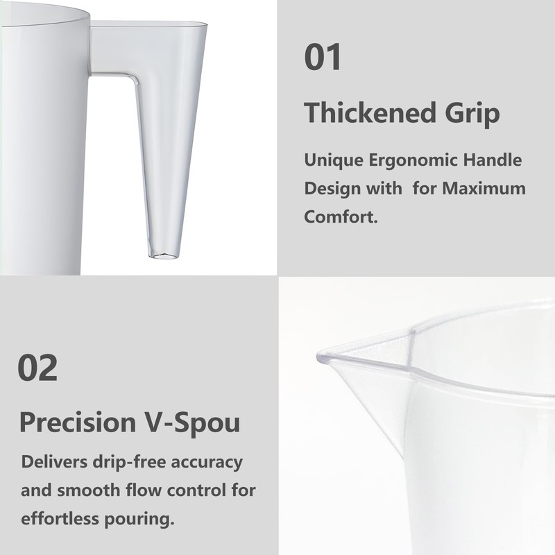 Plastic Measuring Cup with Handle, Pool Chemical Measuring Cup, Plastic