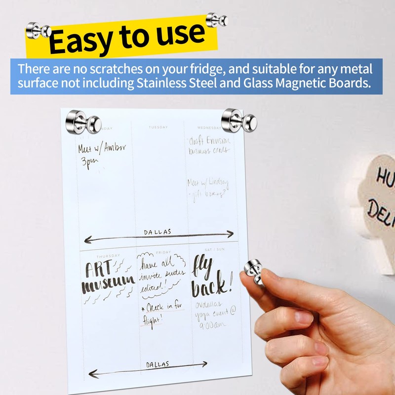 GOOZADA 12Pack Fridge Magnets for Whiteboard Strong Refrigerator Magnets for