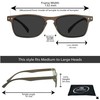 proSPORT Sun Reader Reading Sunglass Tinted +2.00 Men Women Flexible