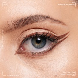 NYX PROFESSIONAL MAKEUP NYX Professional Makeup Epic Ink Liner, Waterproof Liquid Eyeliner, Flake Resistant & Smudge-Proof Formula, Flexible Brush Tip, Intense Pigment, Matte Finish, Shade: Graham Cracker (Light Brown)