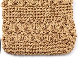 CHIC DIARY Small Straw Bag Women's Straw Shoulder Bag Summer Beach Bag with Tassel Crossbody Bag Shoulder Bag, brown, Unit size