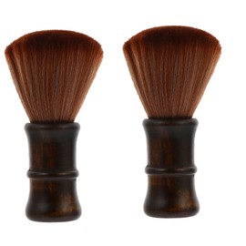 FOMIYES 2pcs Portable Cleaning Brush Wooden Handle Soft Nylon Hair Salon Neck Duster for Gentle Dusting and Styling for Hair Salons and Home Use