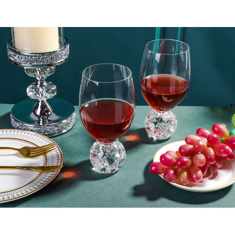 YLNNLC Red Wine Glasses Set of 4-16 oz Lead-Free Crystal