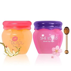 Natural Lip Plumper - Máscara labial mágica, bálsamo para rellenar los labios con cera de abejas y vitamina E, DEROL Lip Plumper, uso diurno y nocturno para labios más llenos, más suaves y grandes