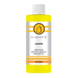 Just Essence Lemon Fregrance Perfume Oil for Perfume Making, Personal Body Oil, Soap, Lotion, Candle Making & Incense | Premium Quality Undiluted & Alcohol Free | 16 Fl Oz