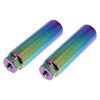 X AUTOHAUX Pair 100x28mm Axle Foot Pegs for Bike Fit