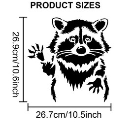 MAYJOYDIY Raccoon Stencil 11.8×11.8inch Reusable Raccoon Animal Painting Stencils with Paint Brush for DIY Crafts Home Decor Wood Fabric Wall Glass Furniture