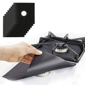 Linda's Essentials Gas Stove Burner Covers by Linda's Essentials (10 Pack) - Extra Thick Non-Stick Reusable Stove Covers, Heat Resistant Gas Range Protectors, StoveTop Accessories to Keep Range Clean