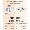 Adetu 4 inch 5CCT Gimbal Led Recessed Lights, 360°+90° Adjustable