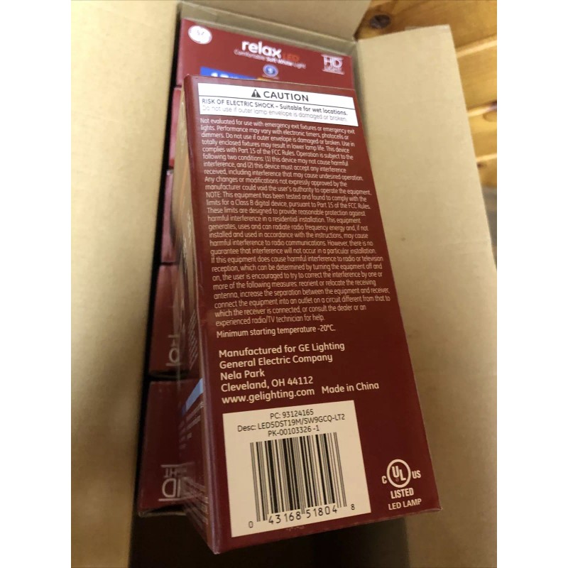 GE 12 Bulbs GE relax HD LED Light 60w Replacement