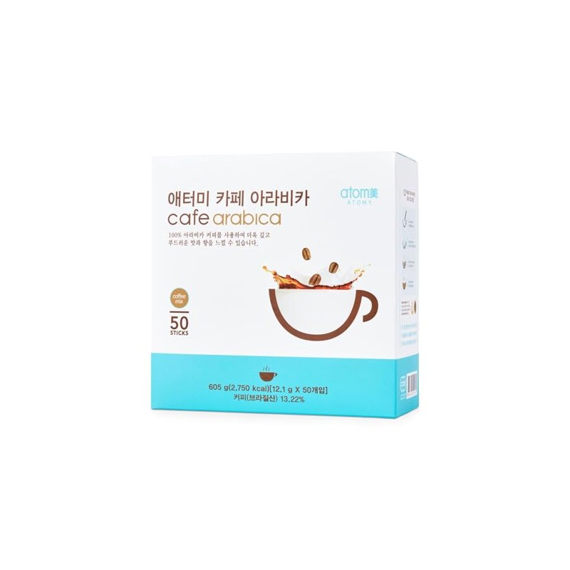 Atomy Arabica Instant Coffee, Korean 3-in-1 Mix, 50 Sticks