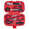 Household Hand Tools - 9-Piece Tool Set Includes Adjustable Wrench,