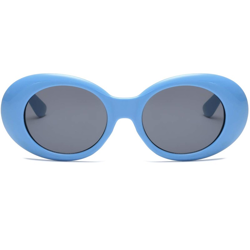 aisswzber Clout - anteojos de sol ovaladas estilo retro clásico