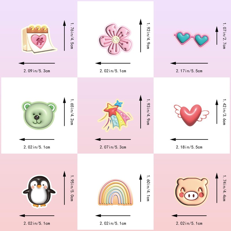 Mistree 3D Kawaii Stickers