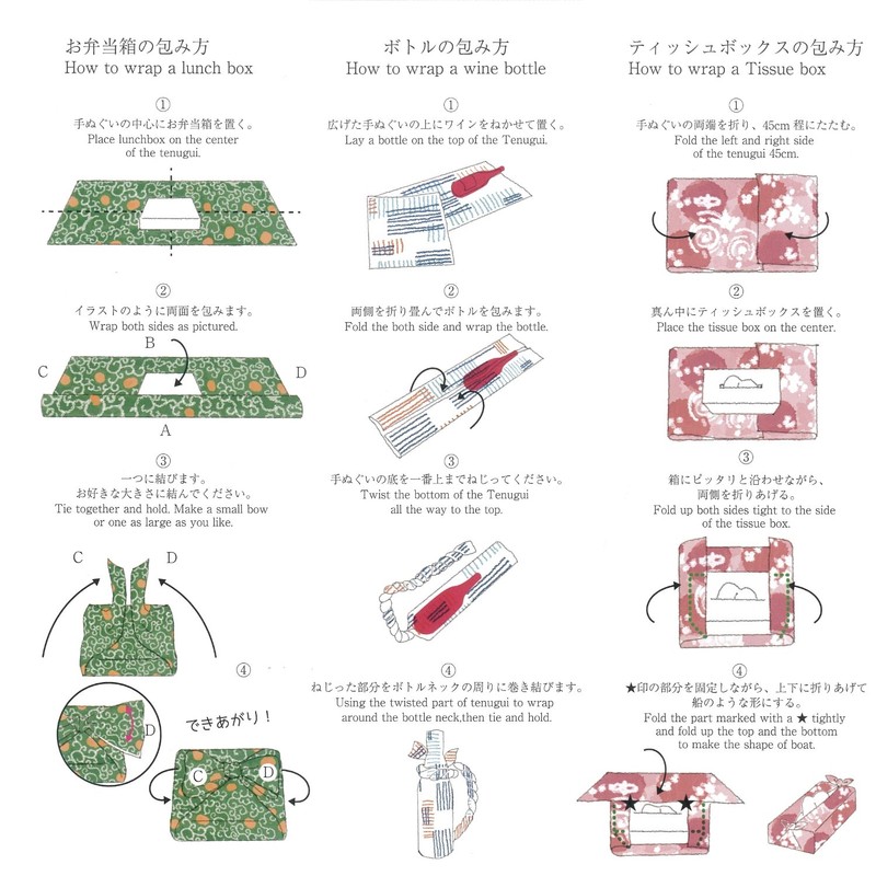 Kenema Hand Wipes, Injection-dyed Tenugui "Hobby Douraku" Kiriko Glass, 14.2