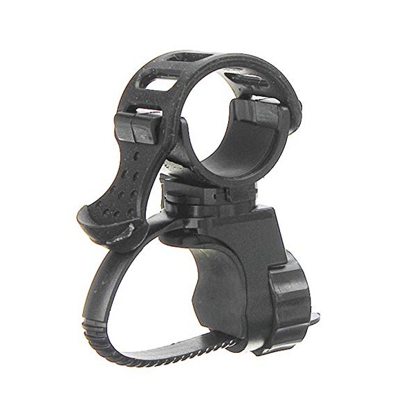 SecurityIng 360°Rotation Flashlight Mount Holder, Bicycle Cycle Bike Front Torch Mount LED Headlight Holder Clip Clamp Rubber for 20-45mm Diameter Flashlight