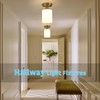 Brushed Nickel Hallway Light Fixtures Ceiling 1-Light Semi Flush Mount