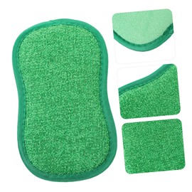 Baluue 2sets Convenient Scrub Sponge Compact Dish Sponges Yellow Cleaning Supplies 5pcs*2