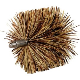 Meeco's Red Devil 84333 4" Round Fiberglass Pellet Stove Chimney Brush - Compact, Low-Profile Design for Angles & Bends Up to 90° (1/4-20 Thread)