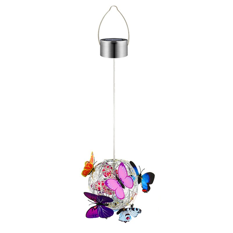 Hanging Solar Light Butterfly Solar Garden Lights with Colourful Butterflies