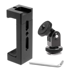 CS PRIORITY Handy Klemmhalter Halterung Cold Shoe Mount Magnetische Saugfuß für Smartphone DSL Kamera Vlog Halterung Stativ Adapter (Typ I)