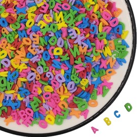 Colorful edible school enrollment Letters Sprinkles- Sugar decoration for the start of school - ABC alphabet figures for cakes and cupcakes Decorating, 2.5oz(Not including a full alphabet set)