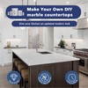 NADAMOO White Marble Countertop Paint Kit for Kitchen Bathroom, Counter