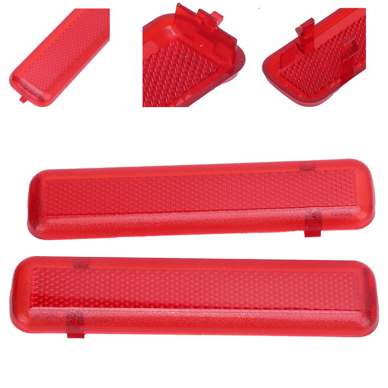 Pair Door Reflector Panel Red Interior Replacement for Silverado 1500/2500