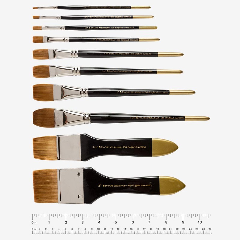 Pro Arte : Prolene Flat Synthetic Watercolour Brush Series 106