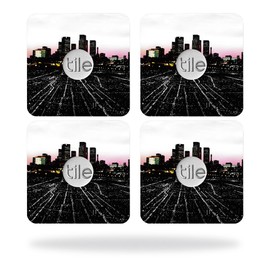 MightySkins Skin Compatible with Tile Slim Key Finder (4 Pack) wrap Cover Sticker Skins Urban Night