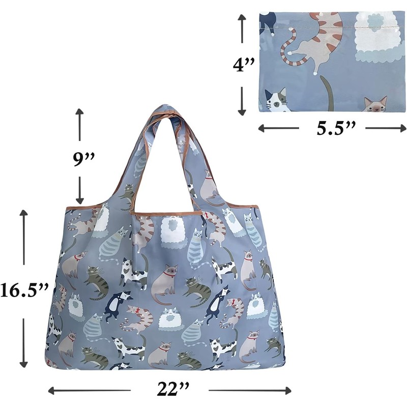 allydrew - Bolsa plegable grande de nailon reutilizable para comestibles,