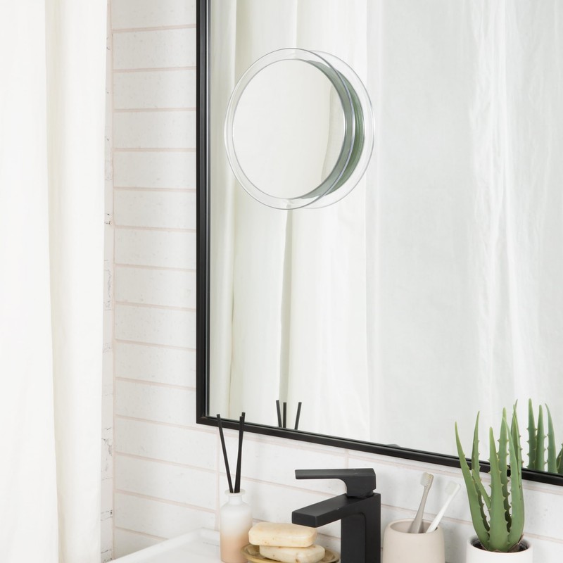 Jerdon Portable Travel Makeup Mirror – 9” Diameter Frame with