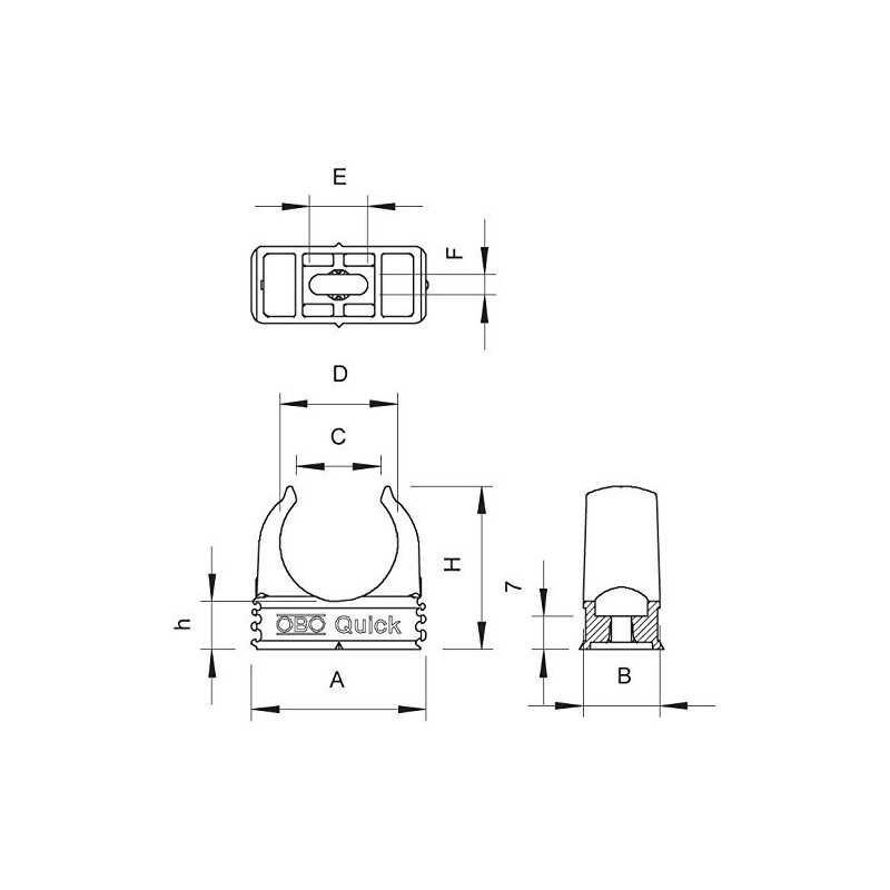 Bettermann Quick M50 Pipe Clamp 49 mm KST Size 2955