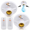Ceoighe 2 Pack Upgraded Remote Control Plastic Light Fixture with
