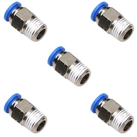 8mm Push to Connect Fittings,CEKER 8mm to 1/4 Inch NPT Male Thread Pneumatic Fitting Air Line Quick Connect Fittings Air Hose Fittings for 3D Printer 10Packs